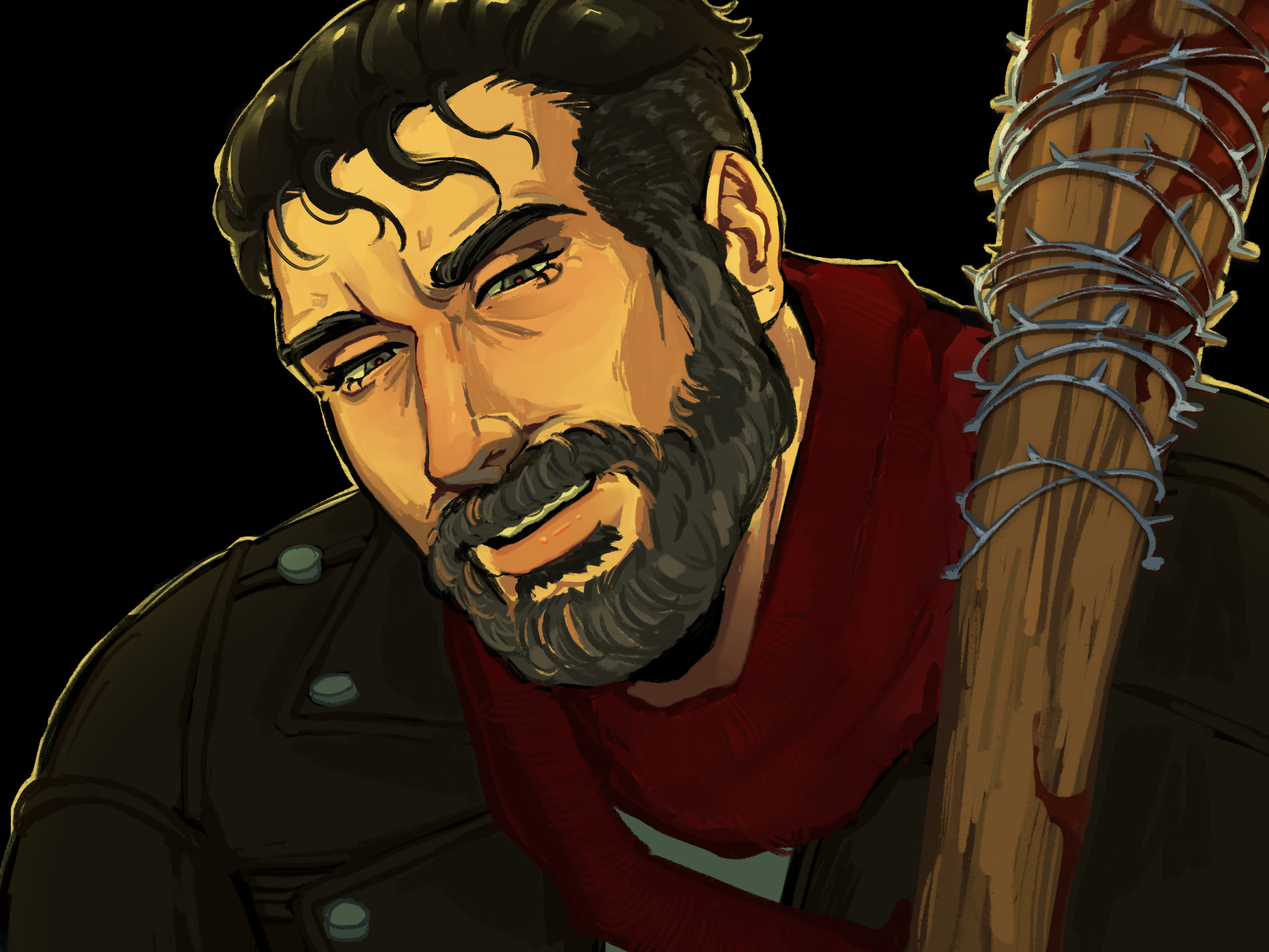 Negan Bust Rendered Example